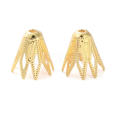 Brass Flower Bead Caps KK-K390-01G-02-1