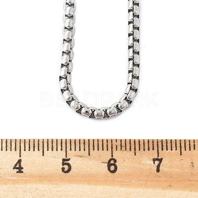 Tarnish Resistant 304 Stainless Steel Venetian Chain Box Chain Necklace Making STAS-A028-N031P-A-1