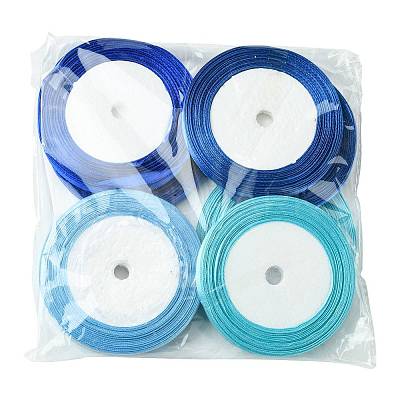8Rolls 4 Colors Single Face Satin Ribbon OCOR-FS0001-10B-1