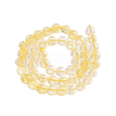 Transparent Crackle Glass Beads Strands GLAA-Q108-03A-02-1
