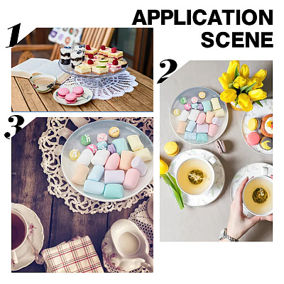 21Pcs 14 Style Mini Handmade Polymer Clay Imitation Marshmallow/Macaron Model DJEW-CA0001-35-1