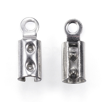 Tarnish Resistant 304 Stainless Steel Folding Crimp Ends X-STAS-P107-07P-1