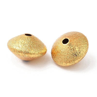 Brass Textured Beads KK-L155-10C-G-1
