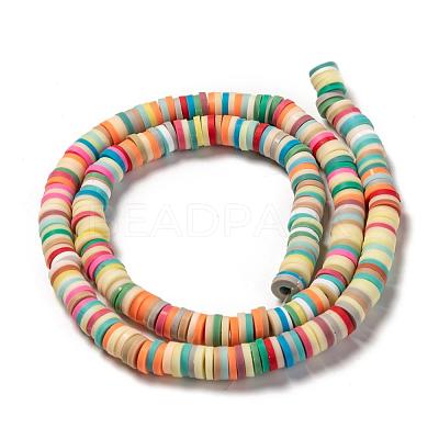 Handmade Polymer Clay Beads Strands CLAY-R089-6mm-103-1