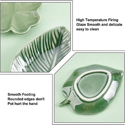 Leaf Ceramic Decorative Plates PW-WG7A7B6-01-1