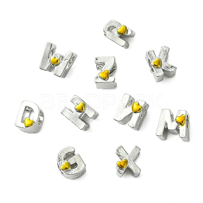 26Pcs 26 Styles Zinc Alloy Enamel European Beads FIND-CJ0004-01-1