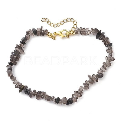 Natural Ice Obsidian Anklets AJEW-AN00592-08-1