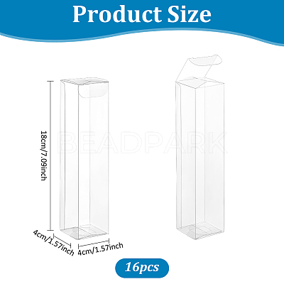 16Pcs Rectangle Foldable Transparent PVC Boxes CON-BC0007-44B-1