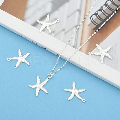 Starfish/Sea Stars Brass Pendants KK-L134-11S-1