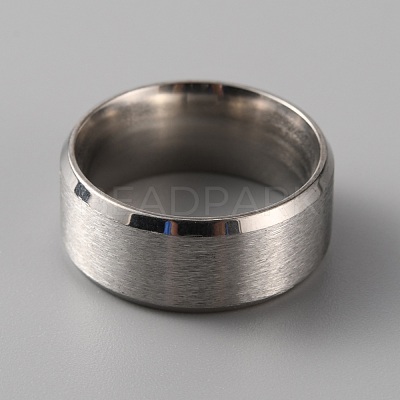 201 Stainless Steel Plain Band Ring for Women RJEW-WH0010-06B-MP-1