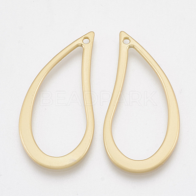 Smooth Surface Alloy Open Back Bezel Pendants PALLOY-S117-133-1