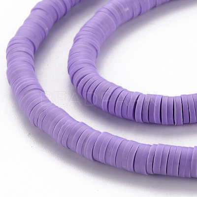 Handmade Polymer Clay Bead Strands CLAY-T002-6mm-57-1