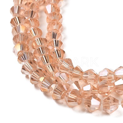 Transparent Electroplate Glass Beads Strands GLAA-F029-2mm-A15-1