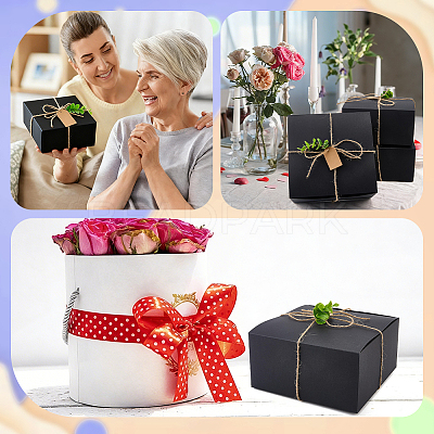 8Pcs Square Folding Kraft Paper Mailer Boxes CON-CP0001-018B-1
