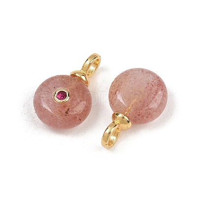 Natural Strawberry Quartz Pendants KK-B157-42B-02-1