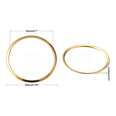 201 Stainless Steel Linking Rings X-STAS-F192-001G-01-1