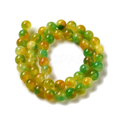 Natural Dyed White Jade Beads Strands G-M402-C03-22-1