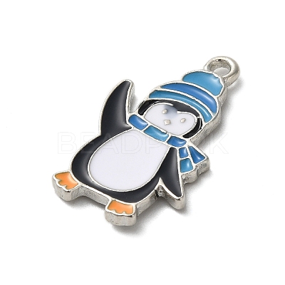 Winter Theme Alloy Enamel Pendants ENAM-M002-04D-P-1