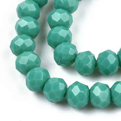 Opaque Solid Color Glass Beads Strands EGLA-A034-P4mm-D31-1