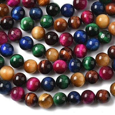 Natural Tiger Eye Beads Strands G-G101-10mm-6-1