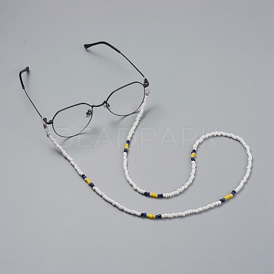 Glass Seed Bead Eyeglasses Chains AJEW-EH00006-01-1