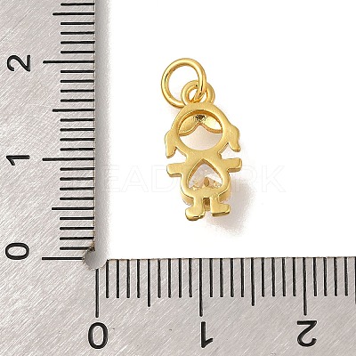 Rack Plating Brass Micro Pave Cubic Zirconia Charms KK-I716-25G-01-1