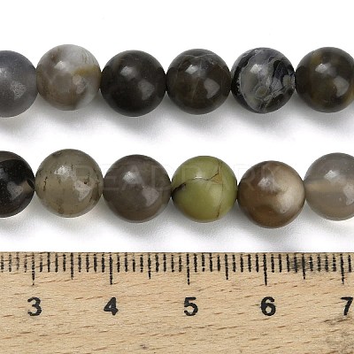 Natural Volcanic Agate Beads Strands G-G305-A01-8mm-1