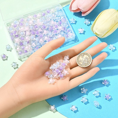 60G 3 Colors Transparent Acrylic Beads TACR-YW0002-46-1