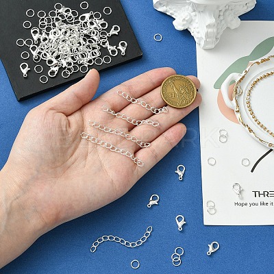Iron Ends with Twist Chain Extension & Open Jump Rings DIY-YW0010-74G-1