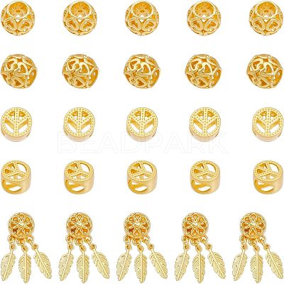 3 Style Alloy European Beads FIND-CA0006-17-1