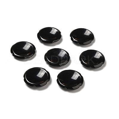 Natural Obsidian Worry Stones G-E586-01P-1