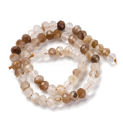 Natural Red Hematoid Quartz/Ferruginous Quartz Beads Strands G-K380-A04-01-1