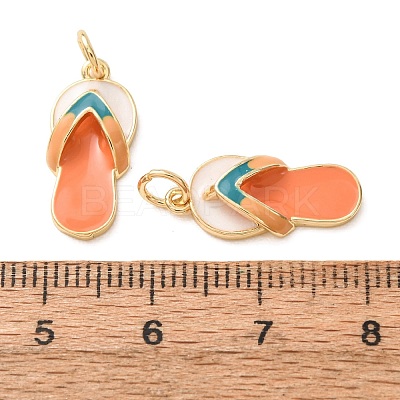 Brass Enamel Pendants X-KK-B026-25G-1