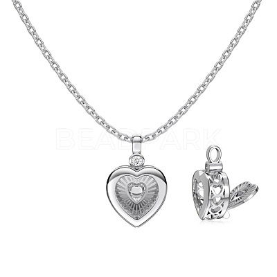 925 Sterling Silver Pendant Necklaces NJEW-L179-03P-1