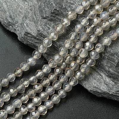 Natural Agate Round Beads Strand X-G-L084-4mm-08-1
