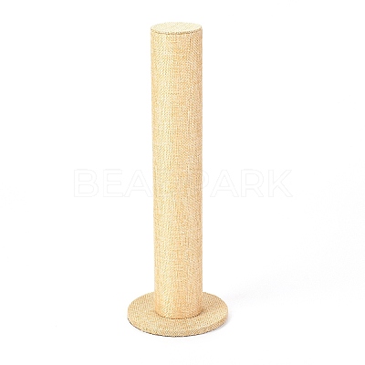 Linen Vertical Tower Jewelry Bracelet Display Stand ODIS-F006-02-1