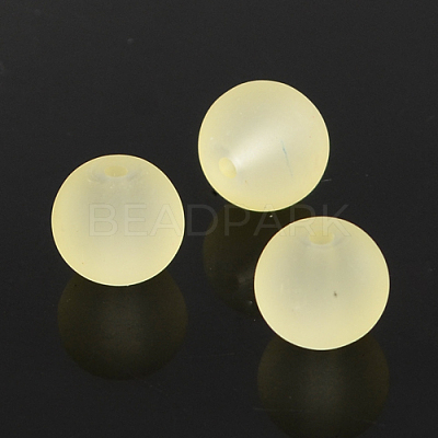 Baking Paint Transparent Glass Bead Strands GLAA-S031-10mm-23-1
