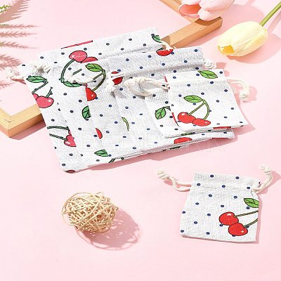 18Pcs 3 Styles Burlap Packing Pouches ABAG-FS0001-10-1