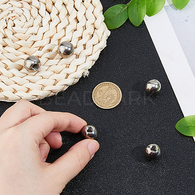 5Pcs 304 Stainless Steel Round Cord End Caps STAS-FH0002-40C-1