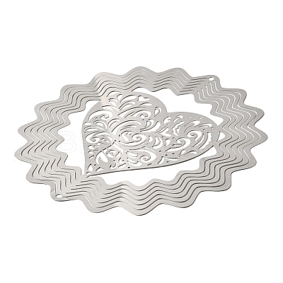 201 Stainless Steel 3D Rotating Hanging Wind Spinner STAS-C166-01G-P-1