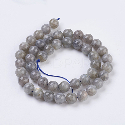 Natural Labradorite Beads Strands G-G212-8mm-23-1