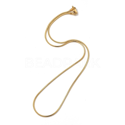 Ion Plating(IP) 304 Stainless Steel Square Snake Chain Necklaces STAS-A066-07-01G-1