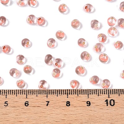 6/0 Baking Paint Transparent Fringe Glass Seed Beads SEED-N006-06E-1