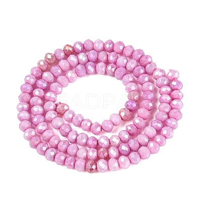 Anti-Tarnish Electroplate Rondelle Glass Beads Strands EGLA-T021-3mm-17-13-1