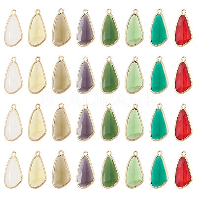 5Pcs Glass Pendants GLAA-YW0004-78A-1