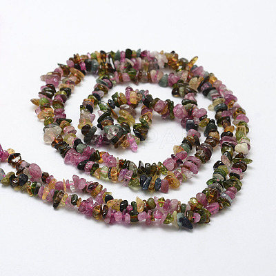 Natural Multicolor Tourmaline Beads Strands X-G-F328-37-1