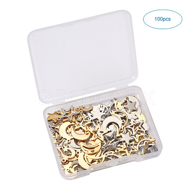 304 Stainless Steel Pendants STAS-PJ0001-07-1