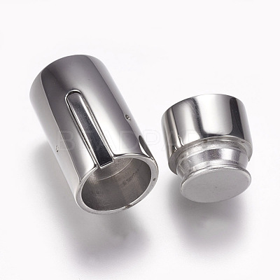 Tarnish Resistant 304 Stainless Steel Bayonet Clasps STAS-O114-031P-D-1