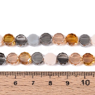 Electroplate Glass Beads Strands X-EGLA-N022-03A-A03-1