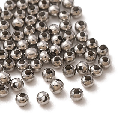 Non-Tarnish 304 Stainless Steel Round Seamed Beads A-STAS-R032-2mm-01-1